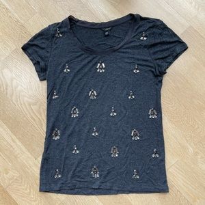 Ann Taylor Jeweled Tshirt